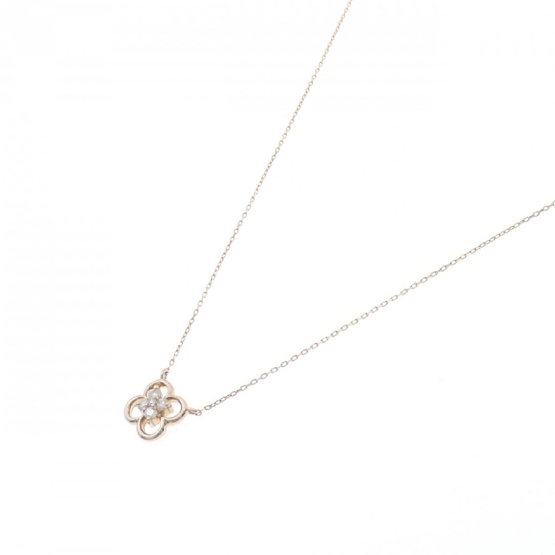 K18PG/K18YG Hoa Đá Kim Cương Dây Chuyền 0.10CT - Hàng hiệu Chính hãng 866714