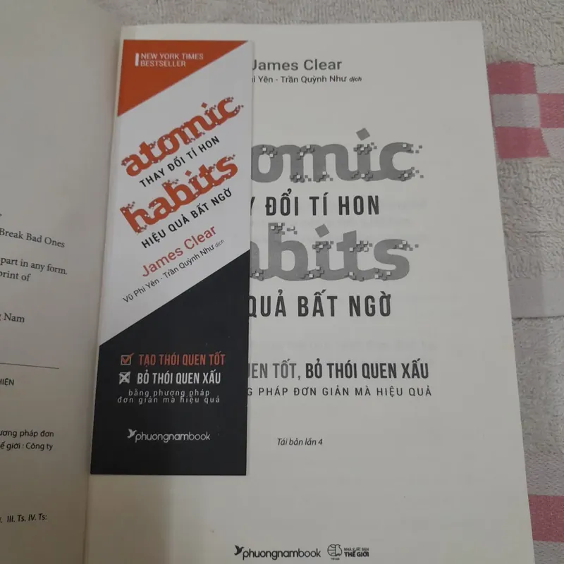 Atomic habits. Thay đổi tí hon hiệu quả bất ngờ. Tái bản lần 4. James Clear 596724