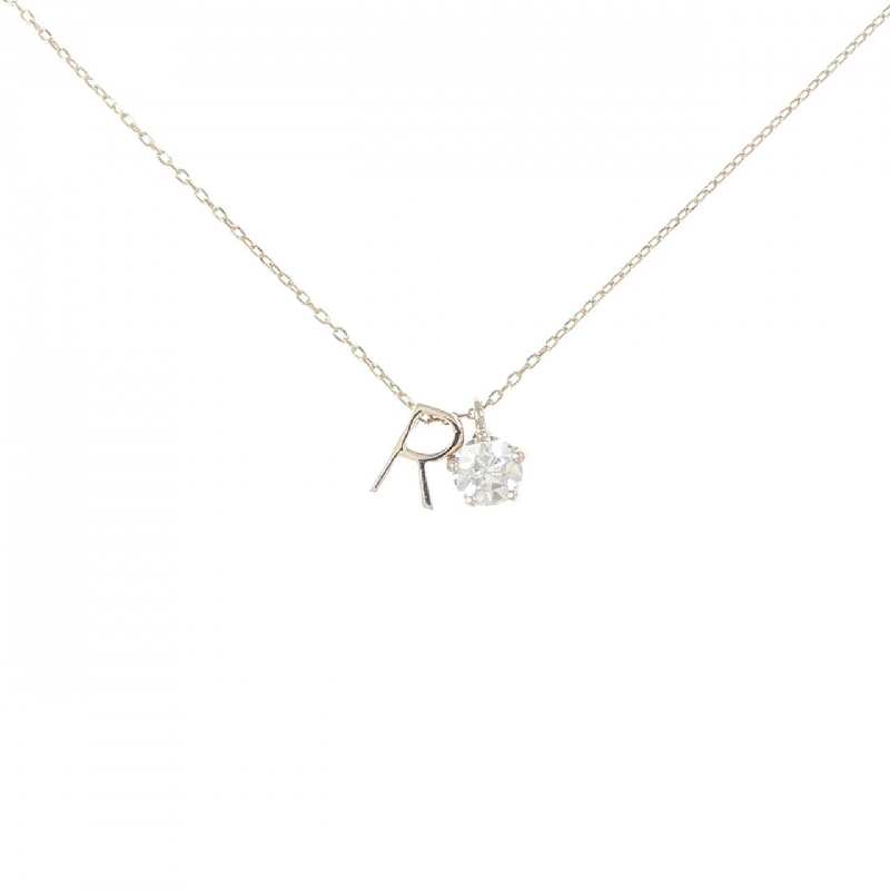 K10YG Chữ cái R Dây chuyền Cubic - Hàng hiệu Chính hãng 860544