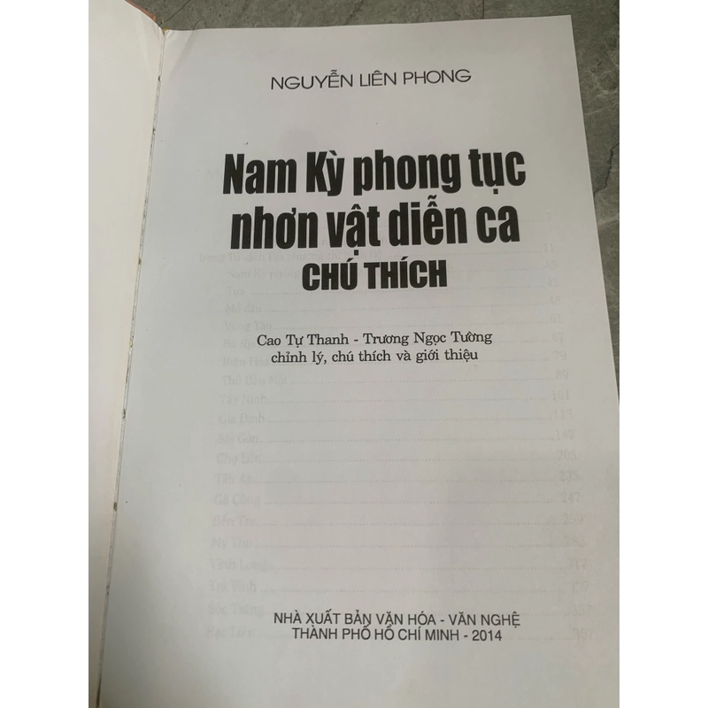 NAM KỲ PHONG TỤC NHƠN VẬT DIỄN CA CHÚ THÍCH  273996