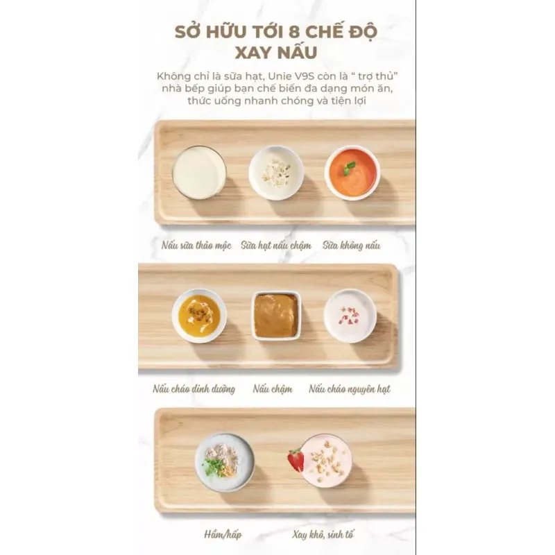 💎 Máy làm sữa hạt UNIE V9S PRO – Vệ sinh khử khuẩn tự động, an tâm sử dụng 783459