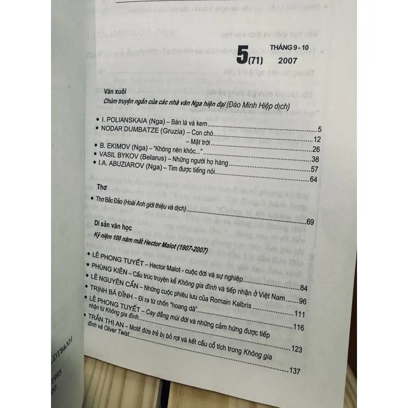 Văn học Nước Ngoài Số 5- 2007 605255