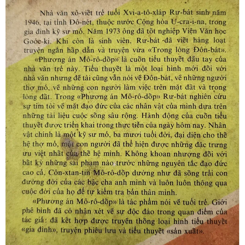 Sách Liên Xô: Phương án Mô-rô-dop 713095