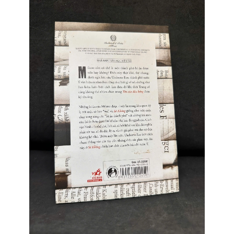 [Phiên Chợ Sách Cũ] Số Không, 2017 - Umberto Eco H1604-SBM-1 1019518