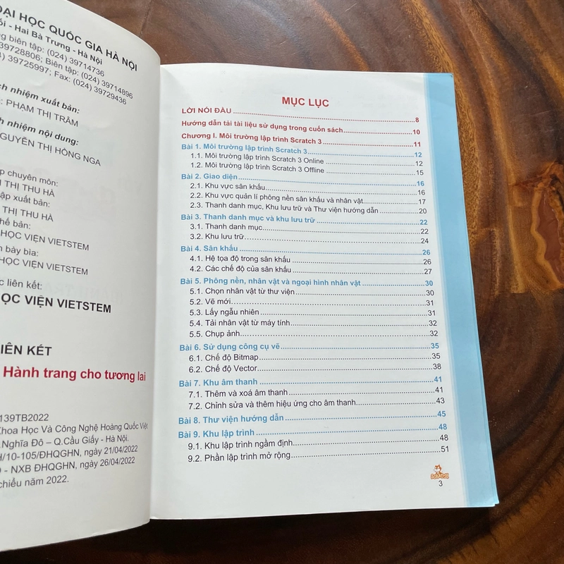 II Tựa sách: Lập Trình Với Scratch 3 _ Hành Trang Cho Tương Lai - Học Viện Vietstem - 2022 460847