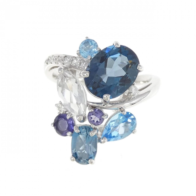 Nhẫn đá màu K18WG 671611