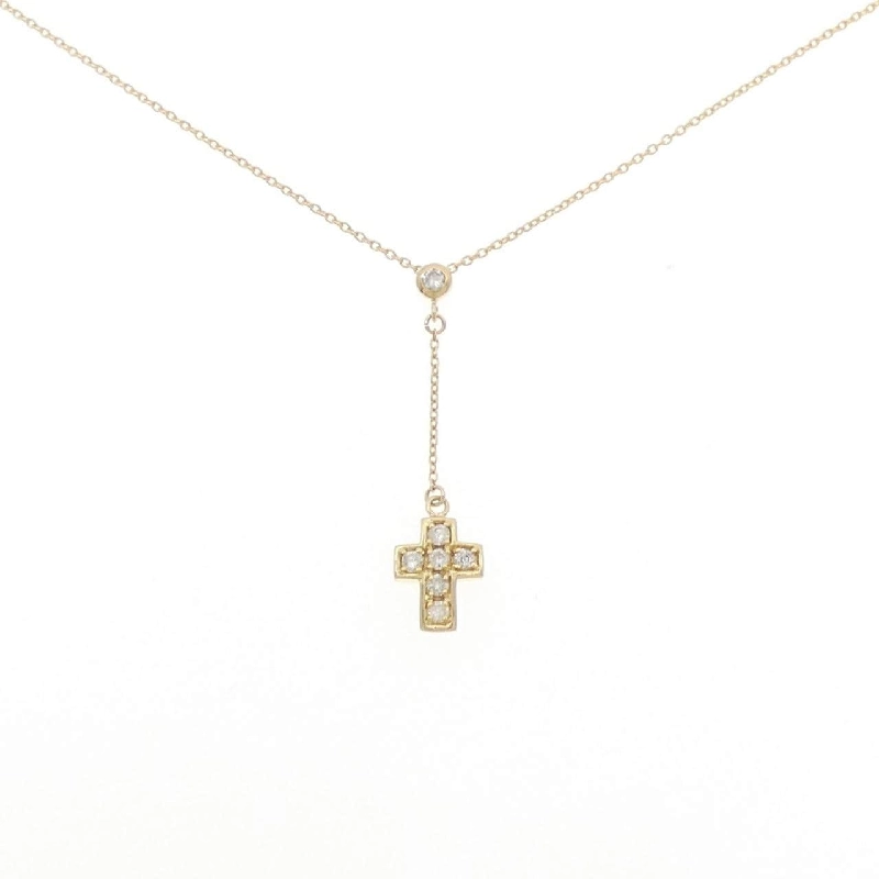 K18YG Dây chuyền kim cương hình chữ thập 0.15CT - Hàng hiệu Chính hãng 859360