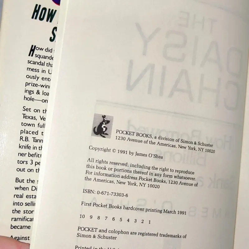 Ngoại văn xưa hiếm In tại Mỹ năm 1991 (19,95 USD) The Daisy Chain bìa cứng, khổ lớn 748040