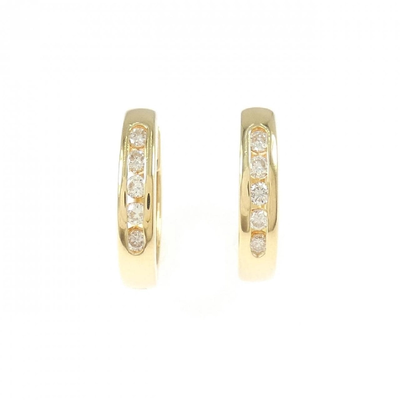 K18YG Bông tai kim cương hình vòng 0.30CT - Hàng hiệu Chính hãng 868314