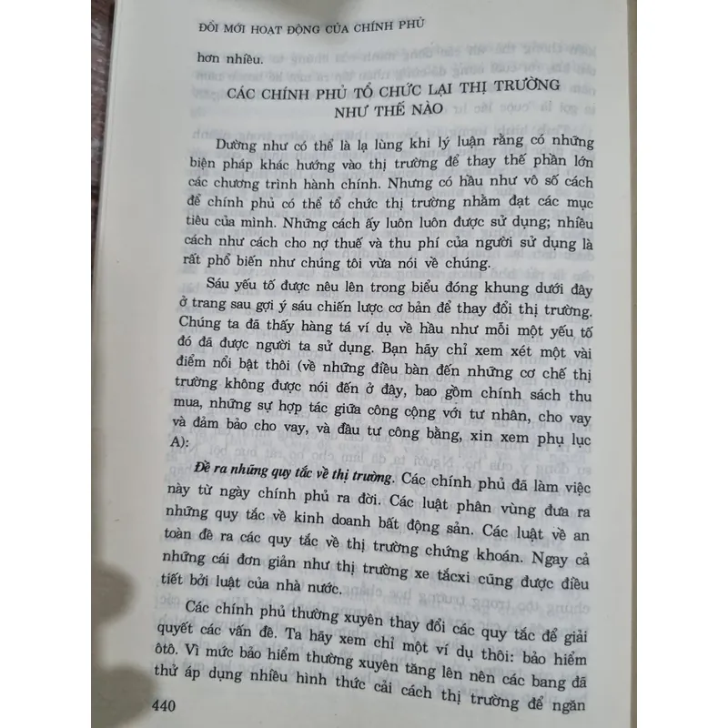 Sách tham khảo từ Hoa Kỳ : Đổi mới hoạt động của chính phủ Sách khổ lớn, xb 1997;  714906