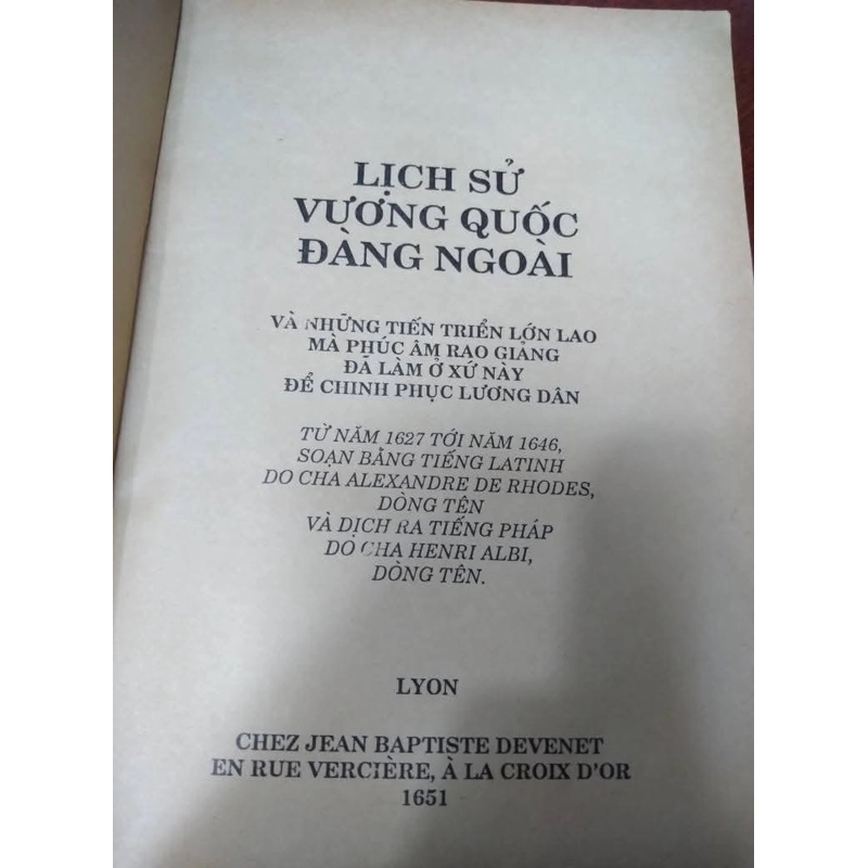Lịch Sử Vương Quốc Đàng Ngoài - Alexander De Rhodes 521372