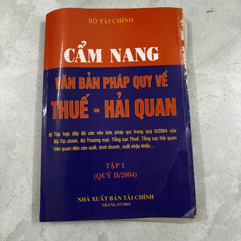 Cẩm nang văn bản pháp quy về thuế hải quan 1010128
