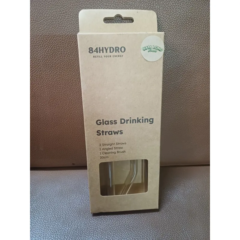 Bộ 3 Sản Phẩm Ống Hút Thủy Tinh 20 cm Mới  746026