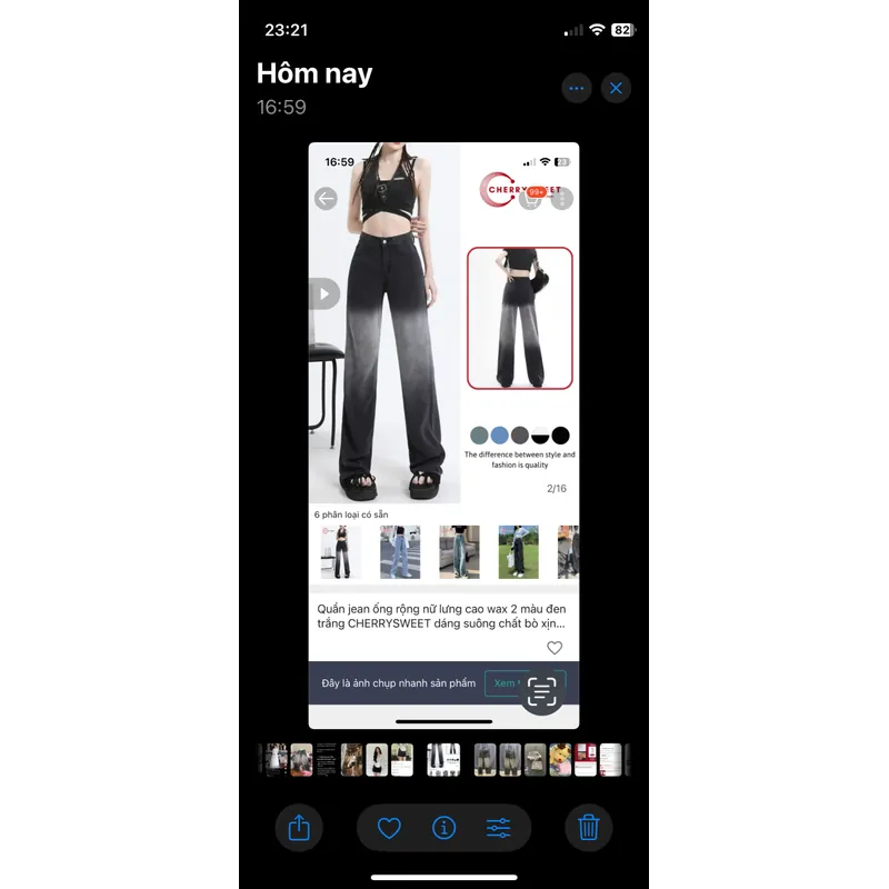 Quần jean xuống đen 729305