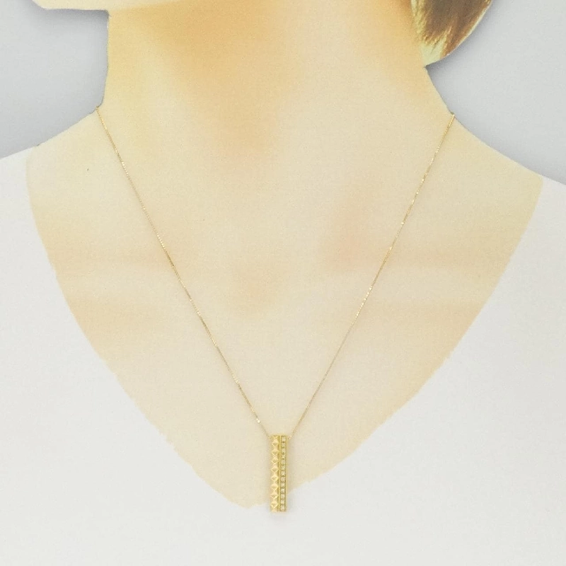 Dây chuyền kim cương K18YG 0.07CT - Hàng hiệu Chính hãng 865327