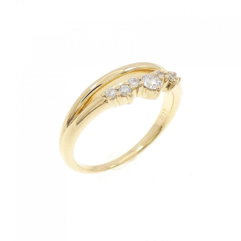 Nhẫn nhẫn hồng kim cương K18YG 0.11CT - Hàng hiệu Authentic 850023