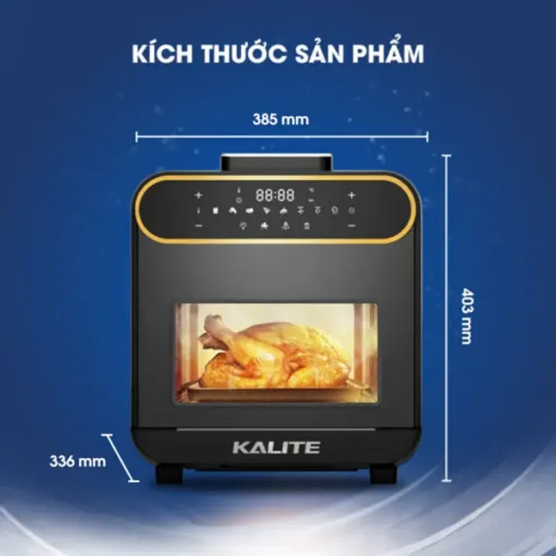 Nồi chiên hơi nước KALITE STEAM PRO 3in1 15L chiên hấp nướng chính hãng mới 100% 573106