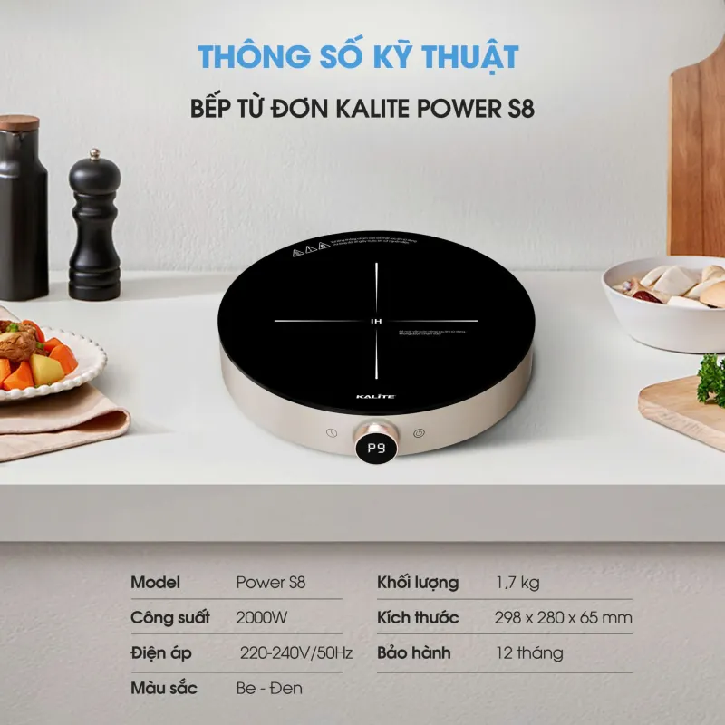Bếp từ đơn Kalite Power S8 – Nấu nhanh, tiết kiệm thời gian cho mọi gia đình 957248