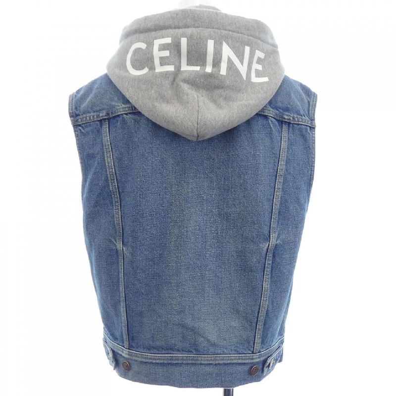 Áo khoác CELINE TRUCKERJACKET IN UNION WASHI DENIM 2Q840930F - Hàng hiệu Authentic 822215