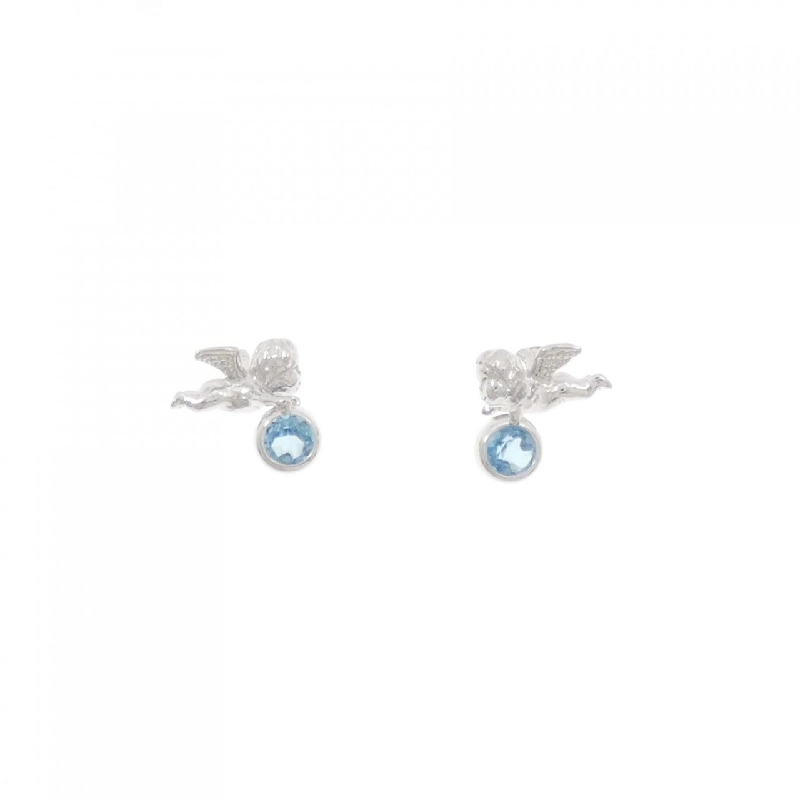 K14WG Bông tai Angel Blue Topaz - Hàng hiệu Chính hãng 868870