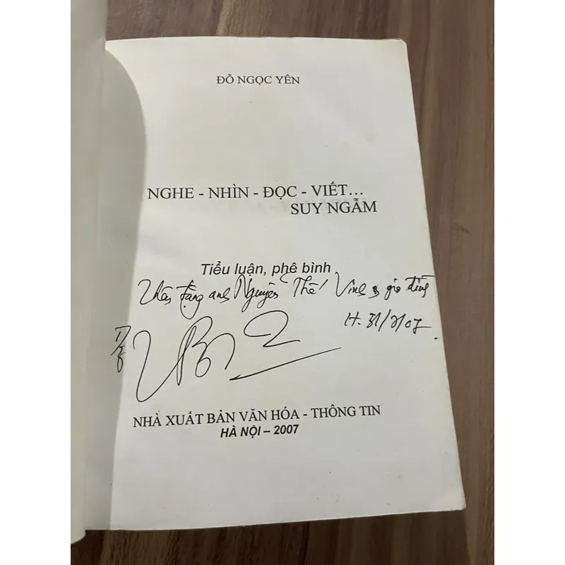 ĐỖ NGỌC YÊN- NGHE - NHÌN - ĐỌC - VIẾT... SUY NGẮM 697137