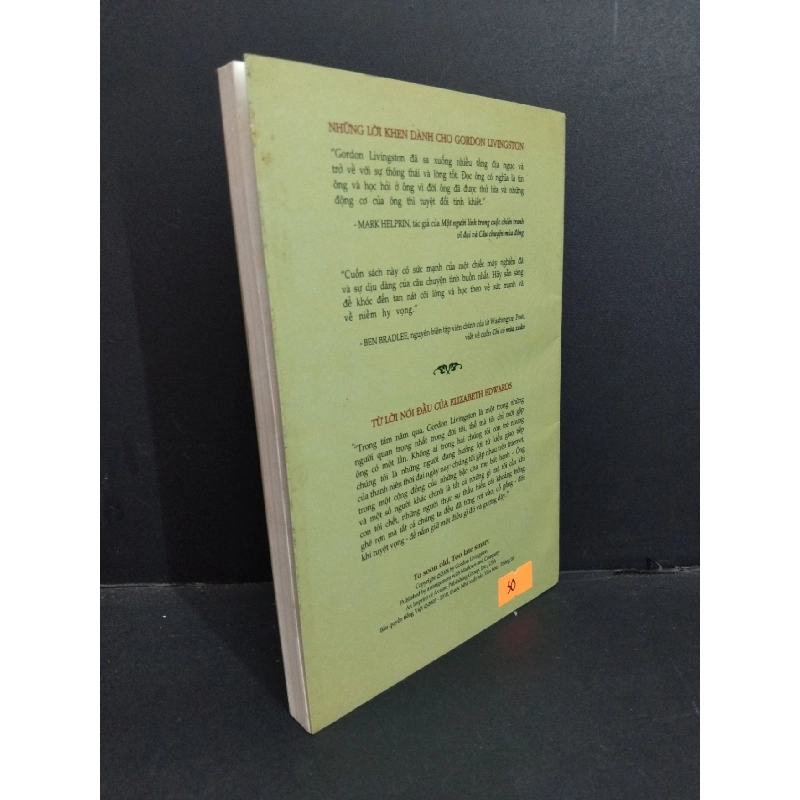 Già quá sớm, khôn quá muộn mới 80% bẩn bìa, ố nhẹ 2005 HCM2811 Gordon Livingston, Tiến sĩ y khoa KỸ NĂNG 918019