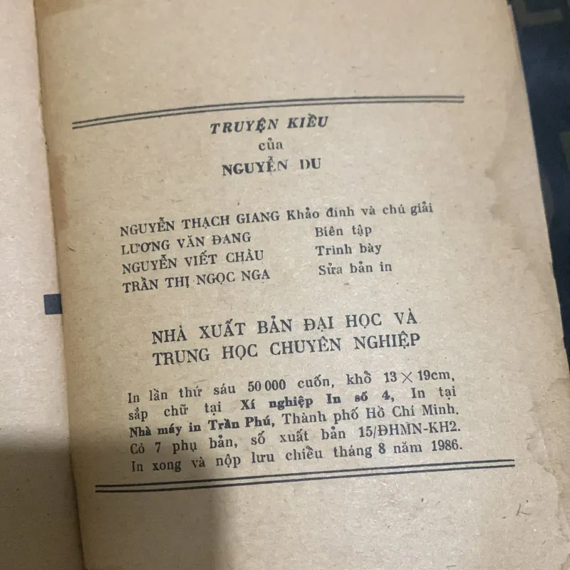 Truyện Kiều, in năm 1986 386504