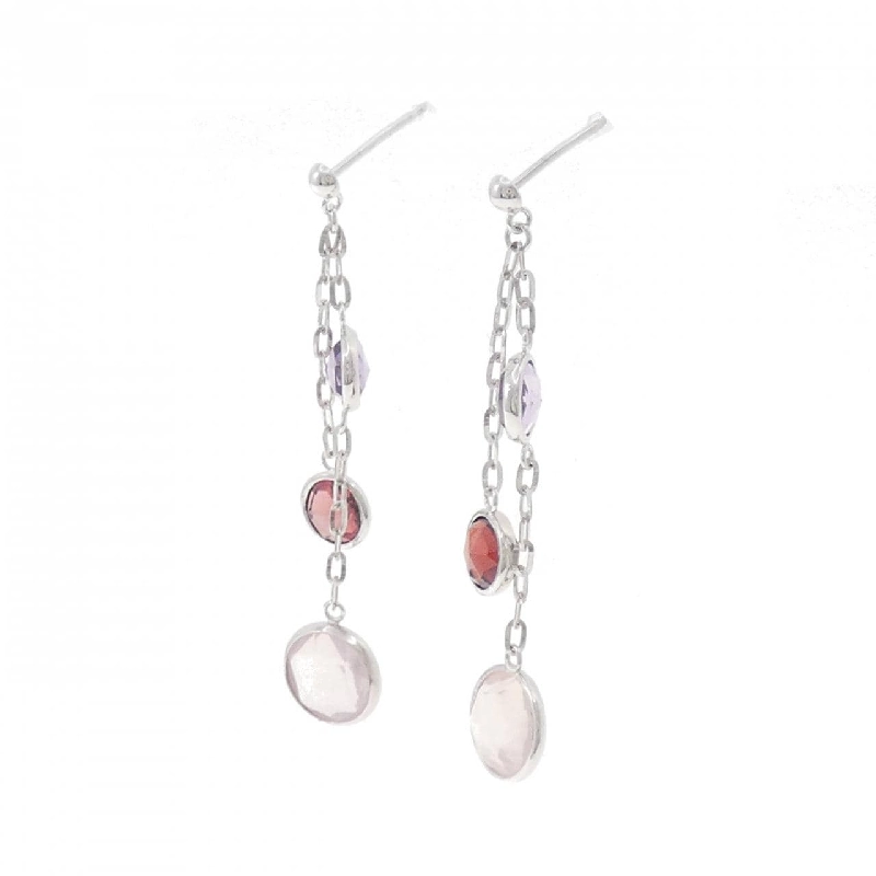 K18WG Đá màu Bông tai - Hàng hiệu Chính hãng 865881