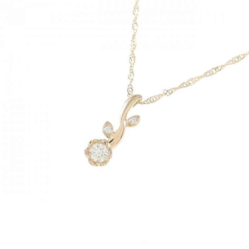 K18PG Hoa Kim Cương Dây Chuyền 0.08CT - Hàng hiệu Chính hãng 866801