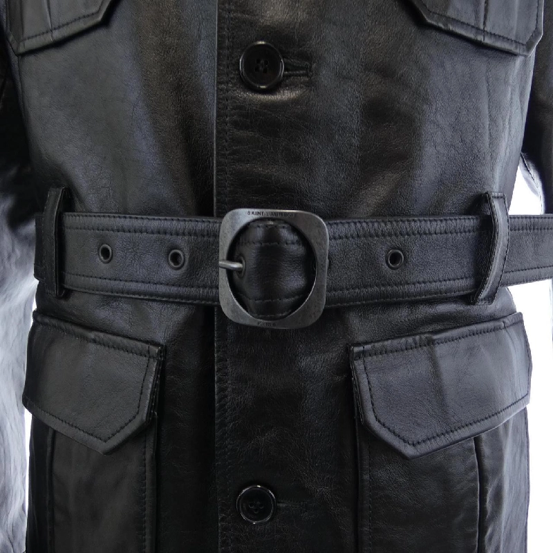 SAINT LAURENT 549285 YC2UI Áo khoác da - Hàng hiệu Chính hãng 892300