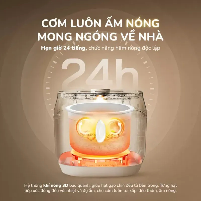 Nồi Cơm Điện Lòng Gốm UNIE URC818 – Dung tích 1,8L, Chống Dính Tự Nhiên 573059