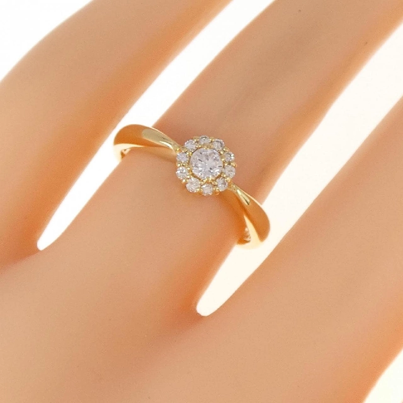 Nhẫn kim cương K18YG 0.23CT 671861