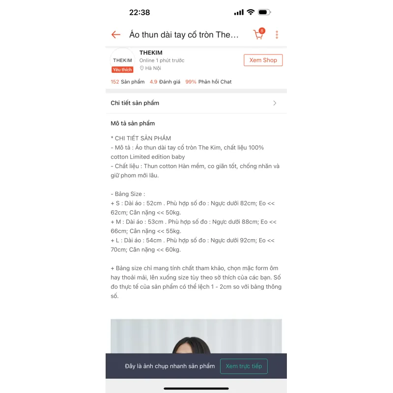 Áo thun dài tay cổ tròn The Kim, chất liệu 100% cotton Limited edition baby 753083