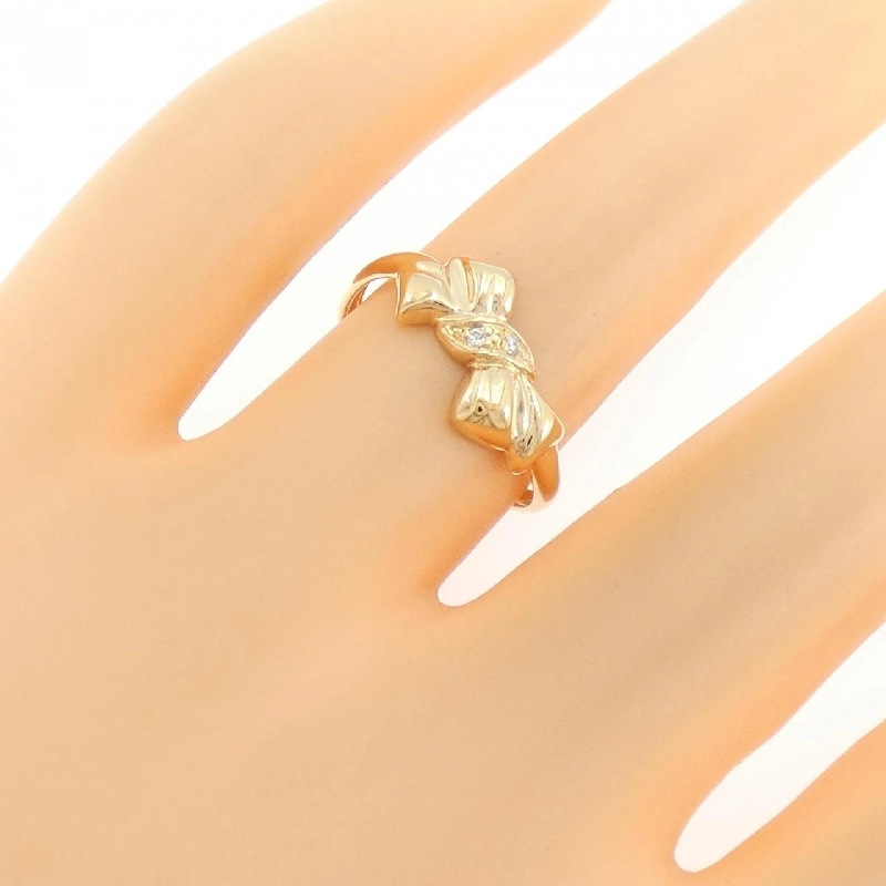 Nhẫn kim cương K18PG hình ruy băng 0.016CT 668113