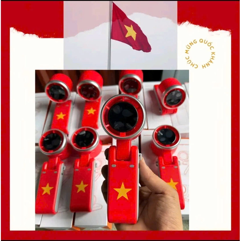 Quạt sạc phản lực cờ đỏ sao vàng, tưng bừng đón mừng đại lễ Quốc Khánh 2/9 529697