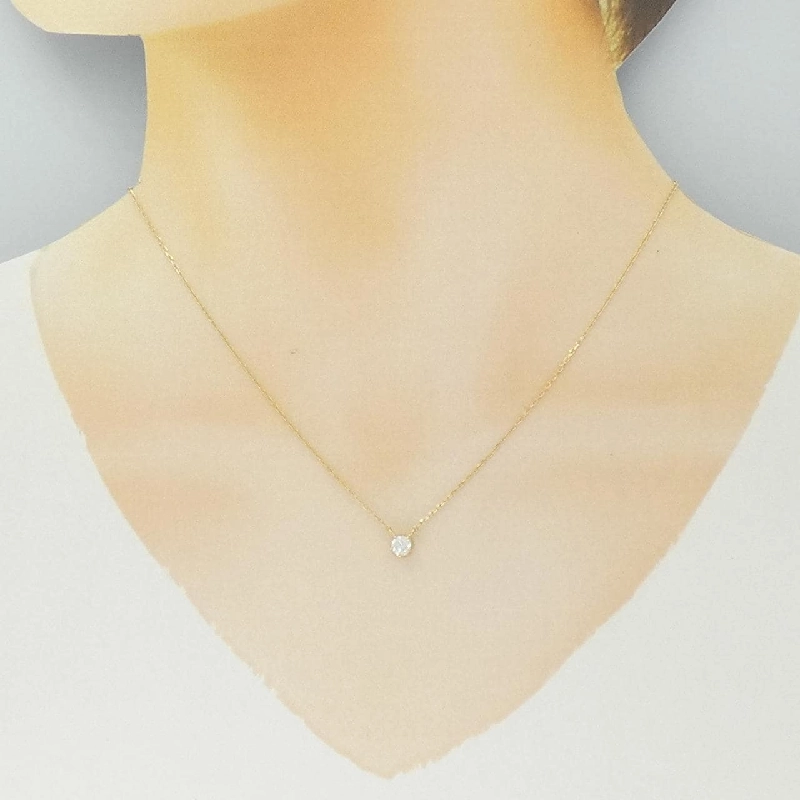 K18YG Dây chuyền kim cương 0.268CT F SI2 Tốt - Hàng hiệu Chính hãng 874811