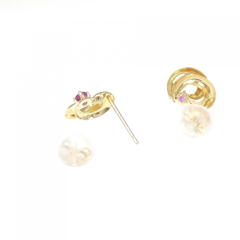 K18YG Bông tai Ruby - Hàng hiệu Chính hãng 876038