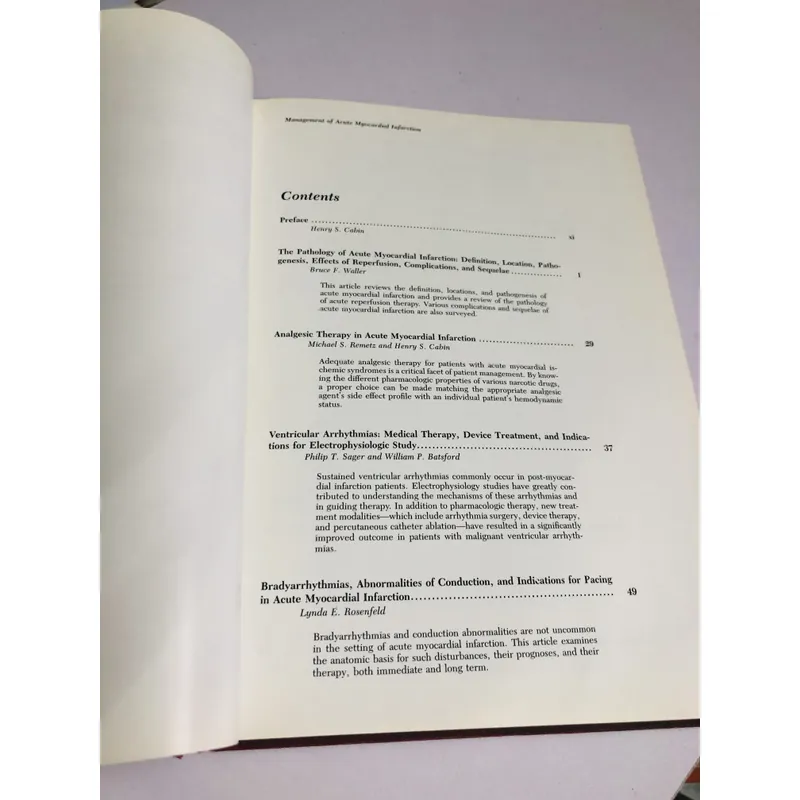 CARDIOLOGY CLINICS – management of acute myocardial infarction - BÌA CỨNG, KHỔ TO 698176