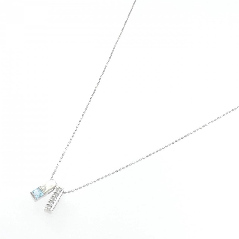 K18WG 2WAY Blue Topaz Necklace - Hàng hiệu Authentic 860773