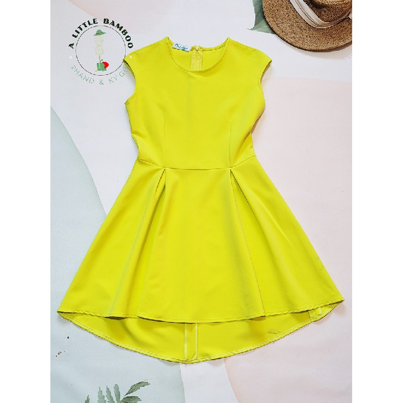 Váy đầm MAMA màu vàng Neon không tay size S 14515