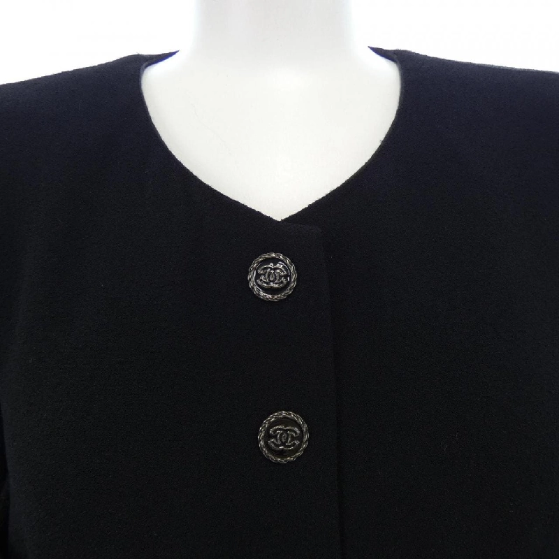 CHANEL Áo khoác không cổ - Hàng hiệu Chính hãng 640912