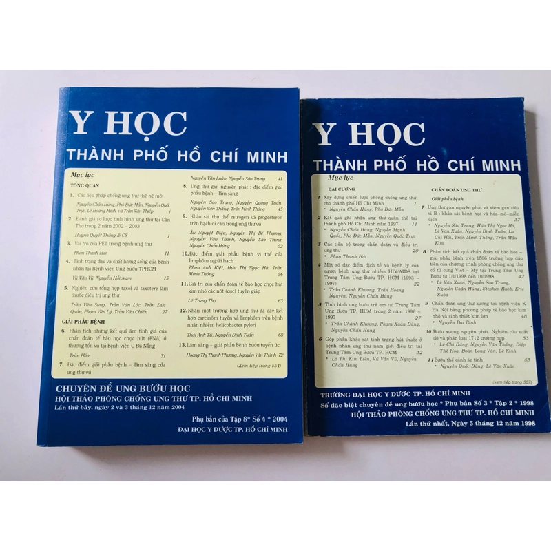 BỌ 2 cuốn Y học TP Hồ Chí Minh chuyên đề Ung Bướu Học 1998 & 2004 447393