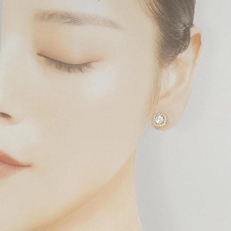 K18YG/ST Bông tai kim cương 0.523CT 0.541CT H SI2 VG - Hàng hiệu Chính hãng 873049