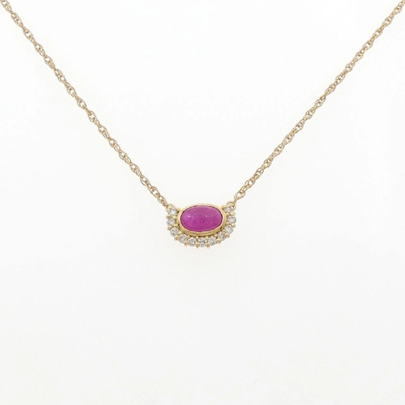 Dây chuyền ruby K18YG 1.01CT - Hàng hiệu chính hãng 860654