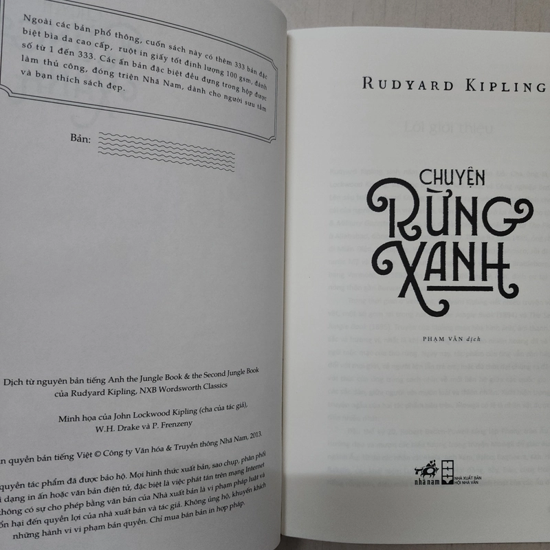 Sách Chuyện rừng xanh của Rudyard Kipling mới 90% 530296
