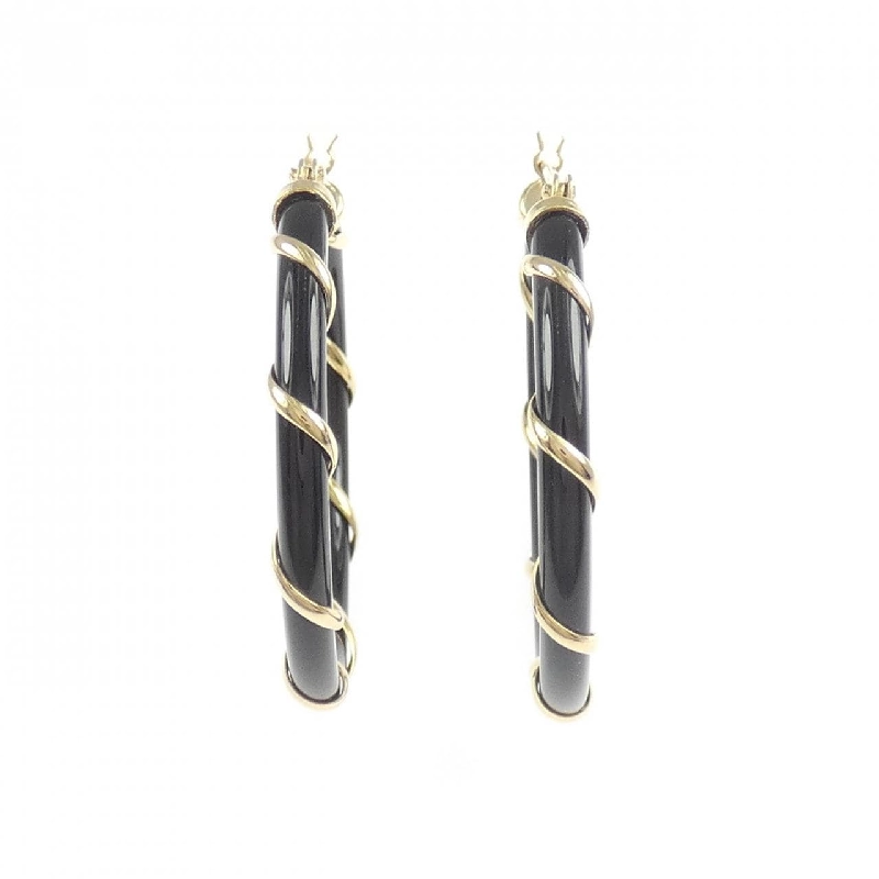 K18YG Onyx Bông tai - Hàng hiệu Chính hãng 870890