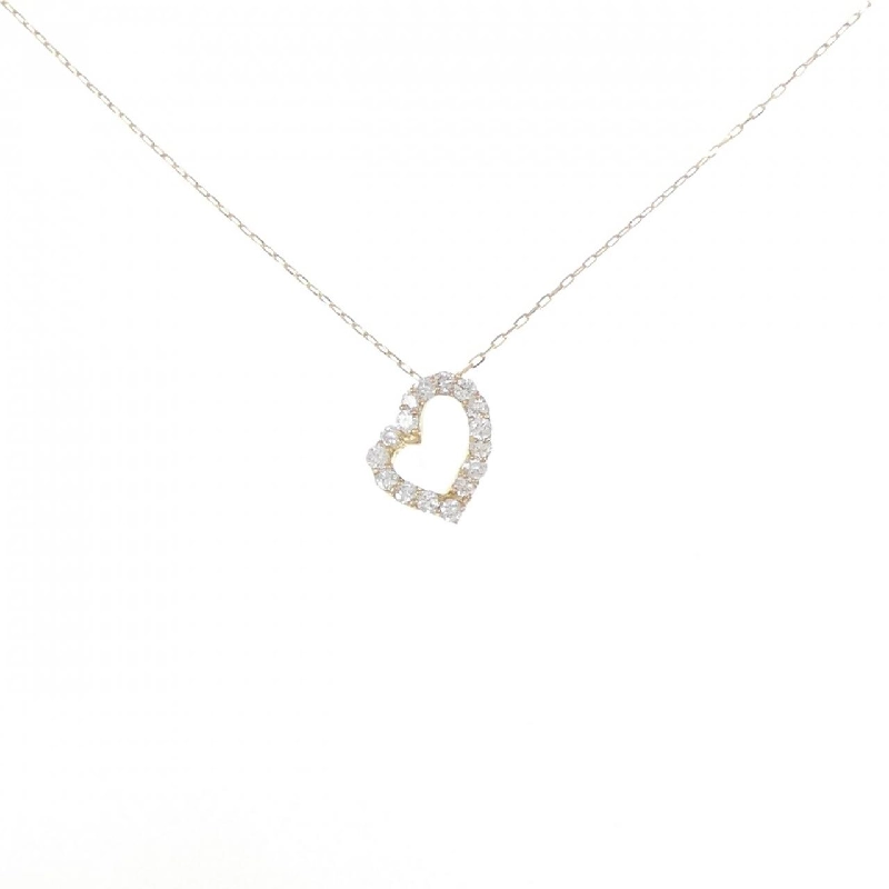 K18YG Dây chuyền kim cương hình trái tim 0.20CT - Hàng hiệu Chính hãng 861012