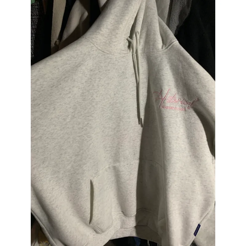 Áo Hoodie Nam nữ N3Q chữ thêu màu hồng size xl 736004