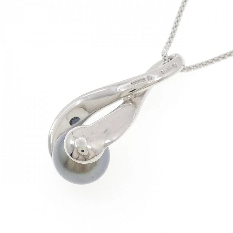 K18WG Ngọc trai đen dây chuyền 11mm - Hàng hiệu Chính hãng 845859