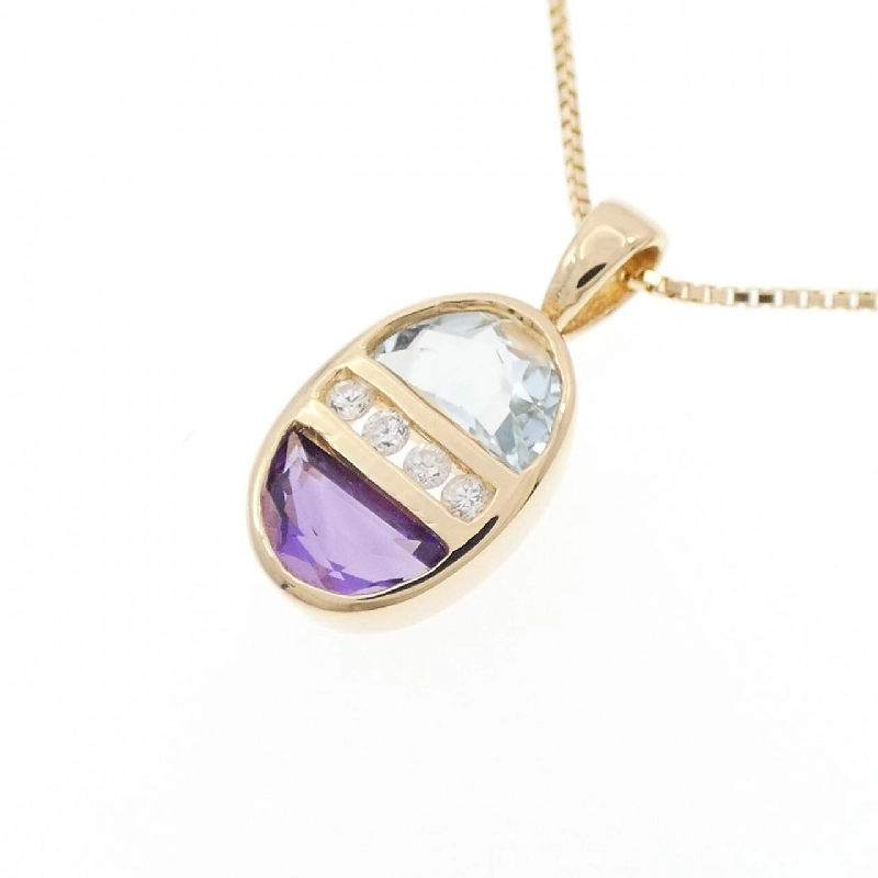 K18YG Đá màu Dây chuyền - Hàng hiệu Chính hãng 861407